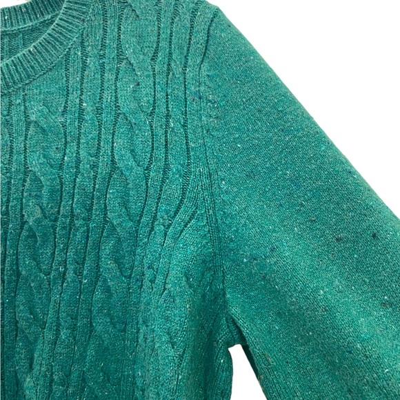 Talbots Green Cable Knit Sweater - Picture 6 of 11